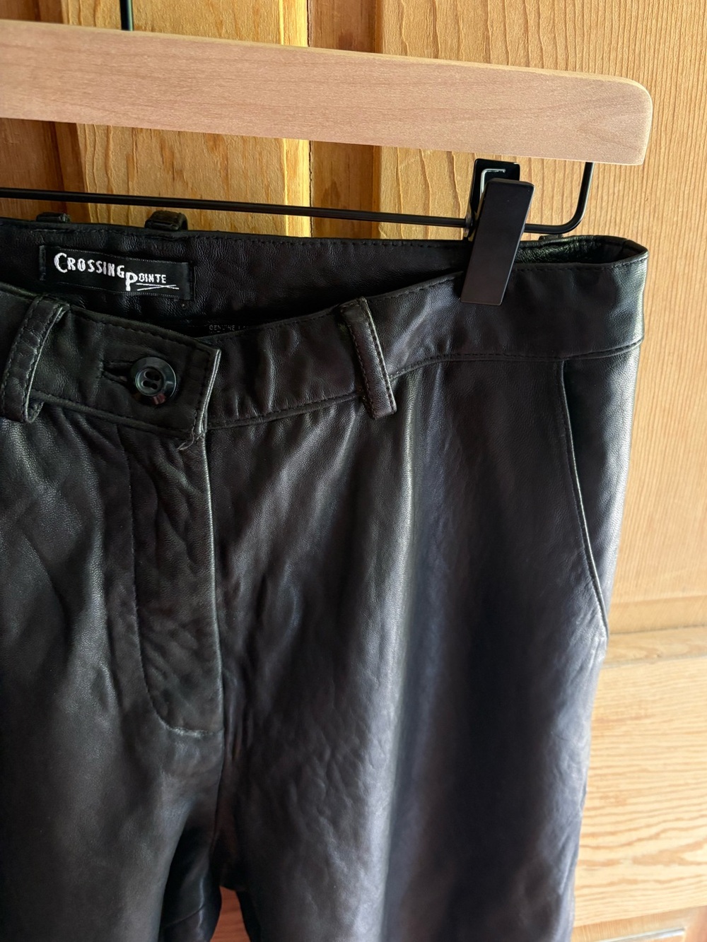 Genuine Leather Pants | Christopher & Banks | Size 8/Medium - Picture 4 of 5